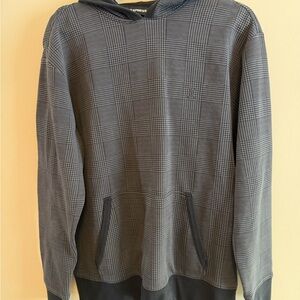 Express Gray Plaid Hoodie